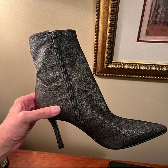 Marc Fisher LTD Womens Kellen High Heel Pointed Toe Ankle Boots Shoes Pewter NEW - Picture 13 of 15